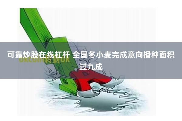 可靠炒股在线杠杆 全国冬小麦完成意向播种面积过九成