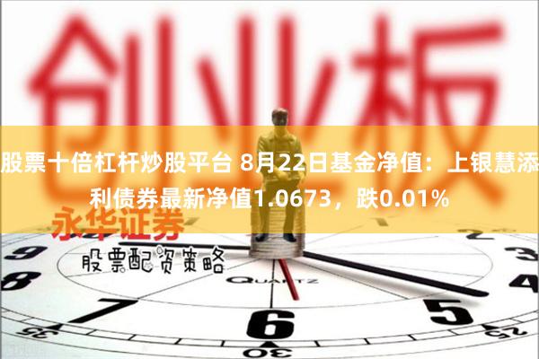 股票十倍杠杆炒股平台 8月22日基金净值：上银慧添利债券最新净值1.0673，跌0.01%