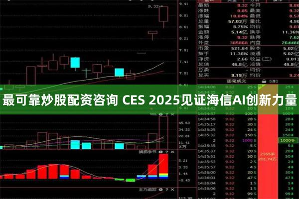 最可靠炒股配资咨询 CES 2025见证海信AI创新力量